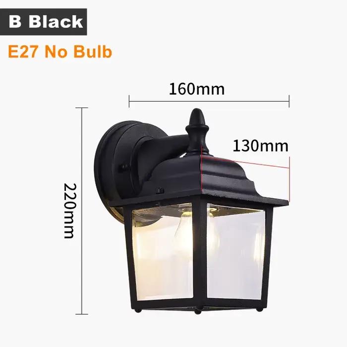 Lampe murale LED rustique en fer, étanche, pour extérieur et intérieur, lanterne vintage, lampadaire