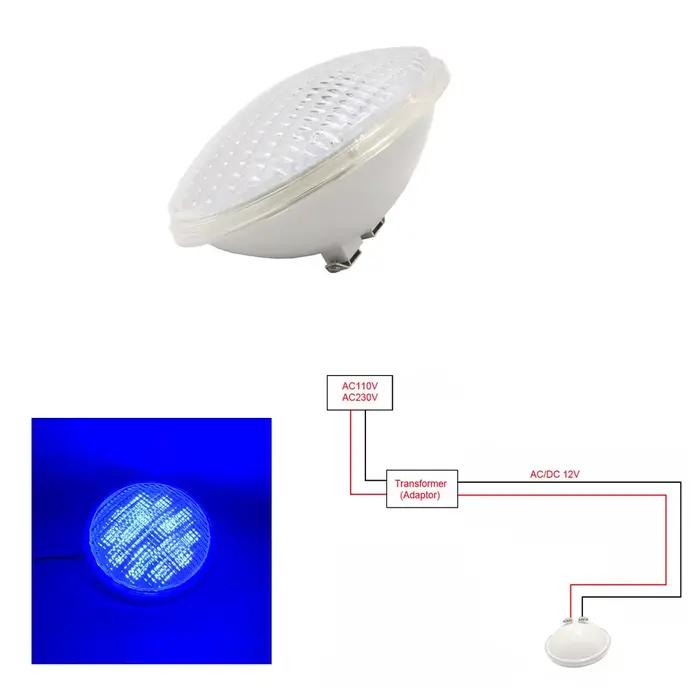 Lampe de piscine 18W 36W 54W 12V LED PAR56 ampoule de projecteur IP 68 éclairage sous-marin blanc ch