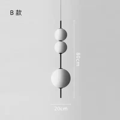 Lustre boule de verre italien personnalité créative lampe minimaliste café cuisine île salle à mange