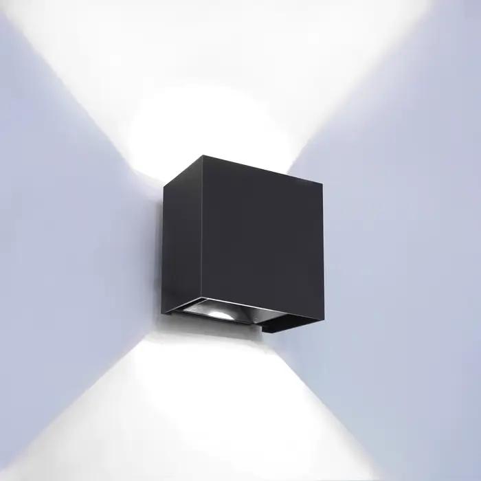 Applique murale LED avec forme de lumière réglable, 6W, moderne, pour intérieur et extérieur, IP65, 