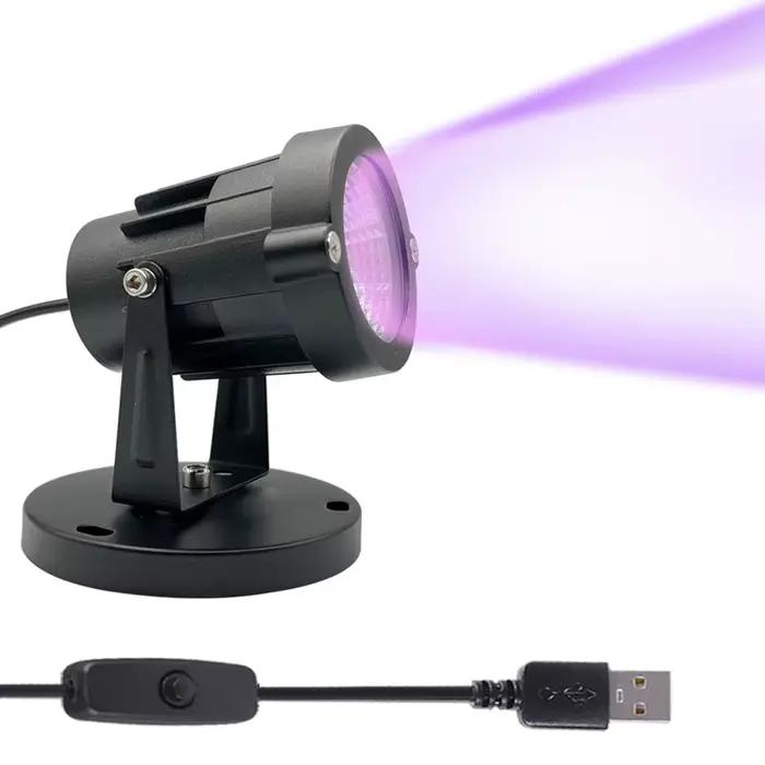 LED lumière violette 10W 30W lumière noire 405nm lampe UV projecteur pour vacances Halloween, durcis