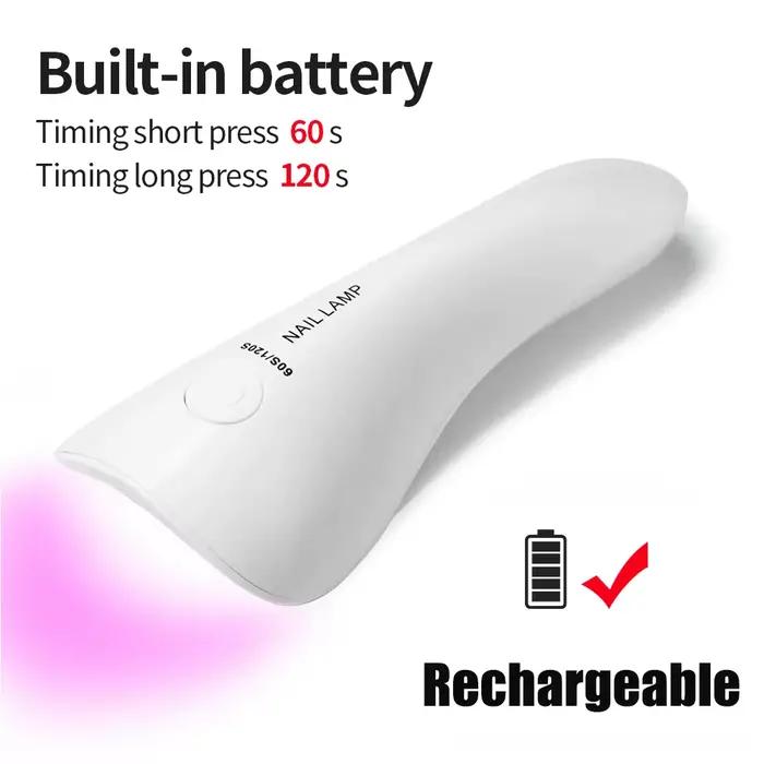 Lampe LED UV portative pour le séchage des ongles, Mini lampe de manucure Rechargeable, sèche-ongles