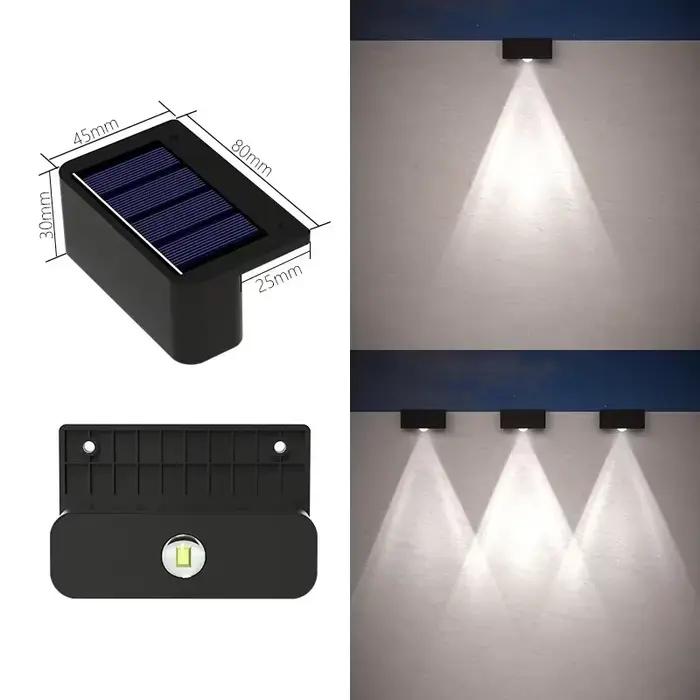 Lampe murale solaire extérieure étanche à énergie solaire lumière haut et bas éclairer la maison jar