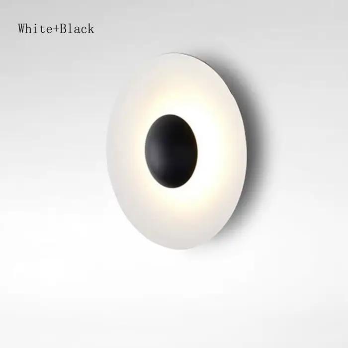 Applique Murale LED Ronde en Bois Style Nordique, Luminaire Mural Moderne et Créatif pour Salon, Che