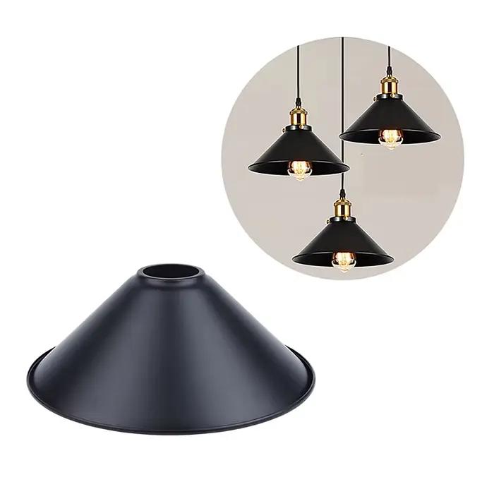 Abat-jour en fer noir, style industriel rétro américain, lustre, applique murale, lampe de table, ab