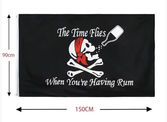 Nouveau une pièce 90*150CM Polyester Pirate singe D. Luffy crâne drapeau une pièce chapeau de paille