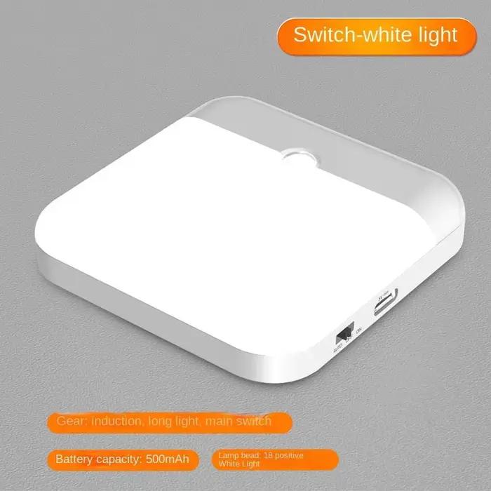 Capteur de mouvement lumière USB veilleuse lampe à LED avec interrupteur inducteur Rechargeable lumi