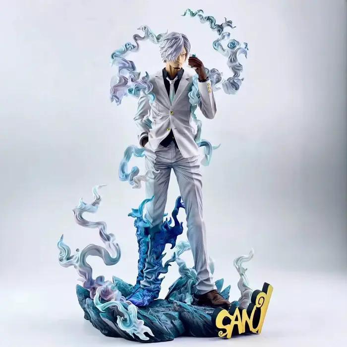 Figurine Nika Sanji One Piece GK 28 cm, sculpture à double tête, statue d'anime, ornement de bureau,