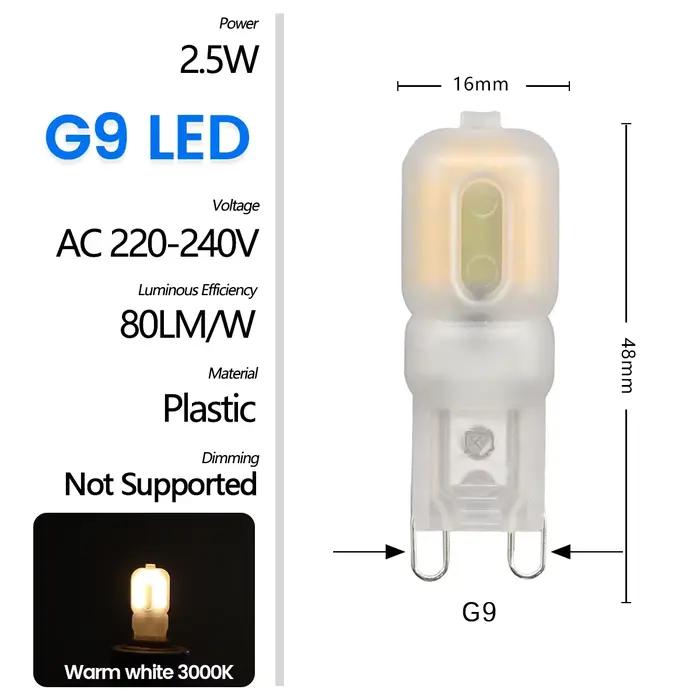 Ampoules LED MINI G9, 3 pièces: 1.5W /2W/3W AC 220V, lumières SMD 2835 G9 et E14, super lumineuses, 