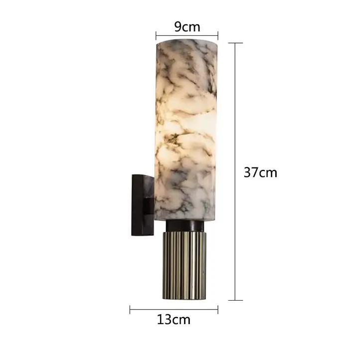 Nouveau Rétro LED marbre applique Simple luxe hôtel salon couloir chambre chevet éclairage décoratif