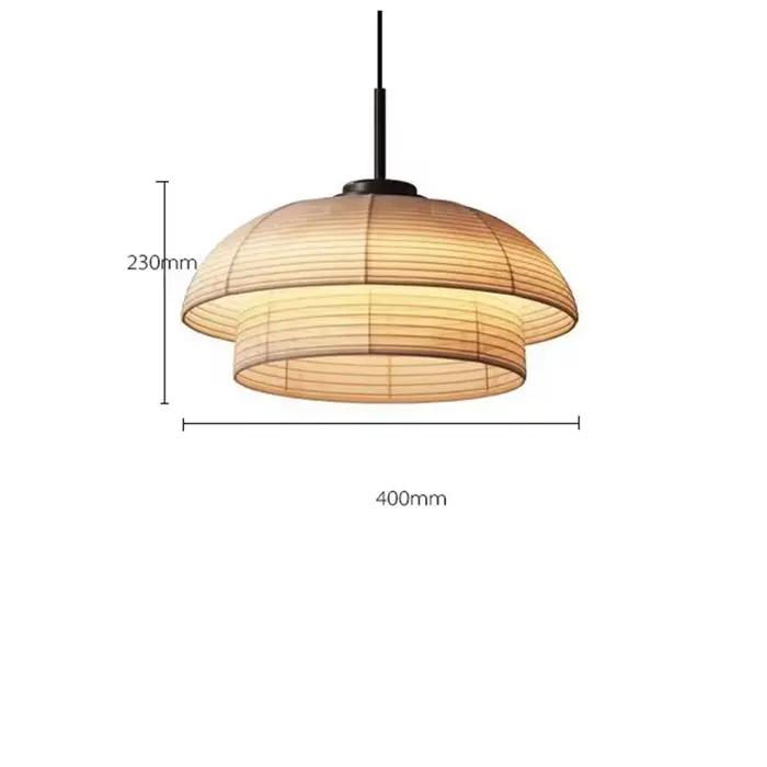 Lampes suspendues japonaises lanterne en tissu Vintage Wabi Sabi lumières lampe Noguchi créative pou