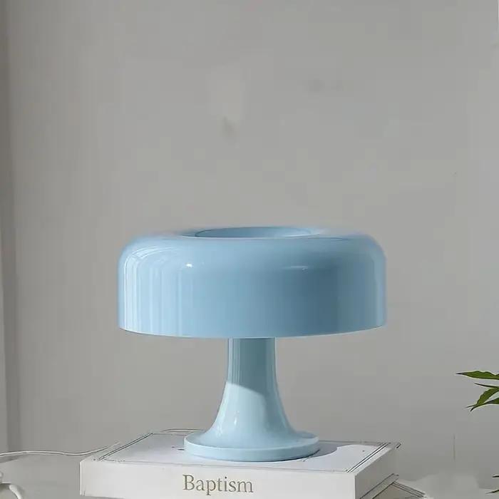 Lampe de table LED créative moderne en forme de champignon, lumière d'ambiance tricolore pour chambr