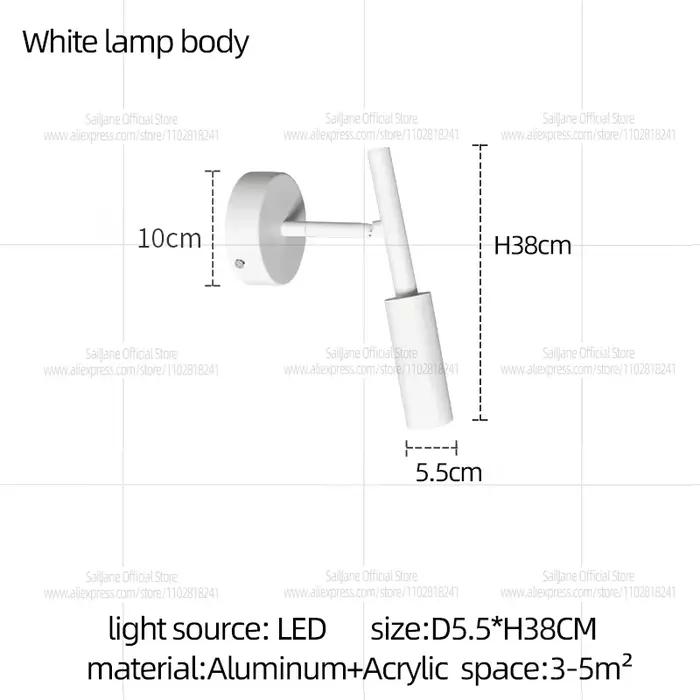 Lampe murale LED réglable de style nordique pour salon, chambre à coucher, chevet, lecture, design m