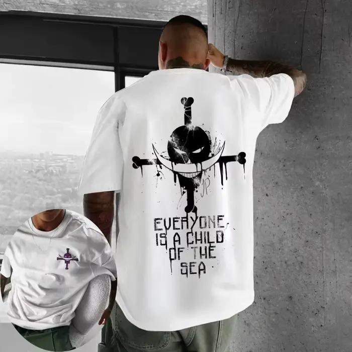 T-shirt d'été pour homme One Piece 2026, nouvelle collection, tendance anime Edward Newgate, style p