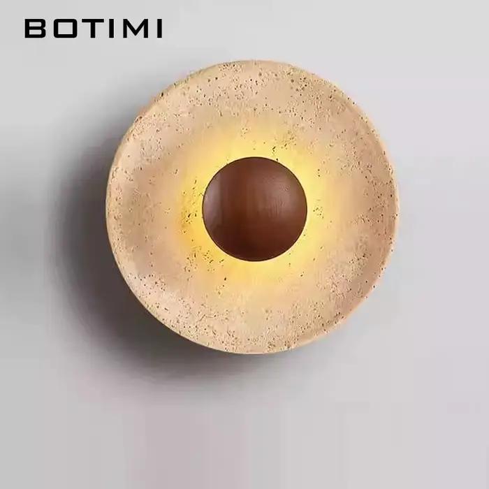 BOTIMI – applique murale LED ronde en pierre