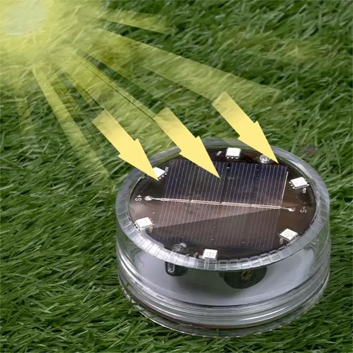Lampe sous-marine Led à énergie solaire, 6 Led, étanche IP68, avec télécommande, pour fontaine, jardin