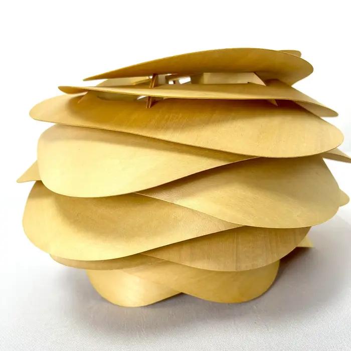 JOYINLED 30 cm lustre à fleurs d'art en bois