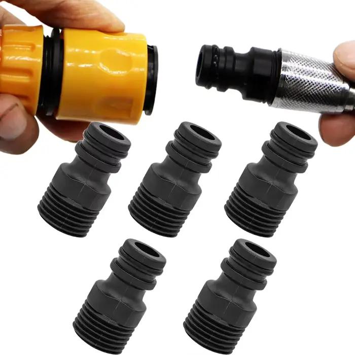 Raccords filetés Joint fileté hydraulique jardin plastique raccord rapide tuyau d'eau 1/2 pouces 5 pièces adaptateur de robinet