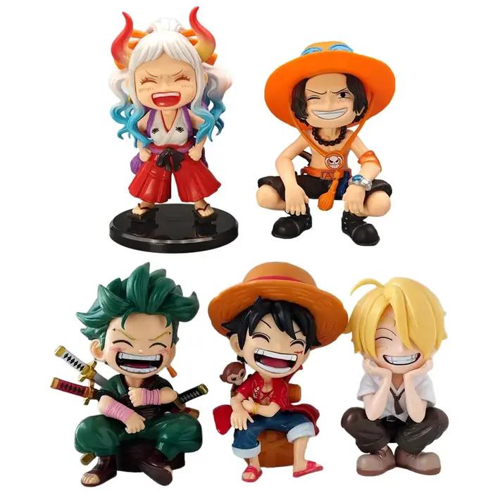 Figurines d'anime One Piece, jouets Luffy en position assise, figurine d'action en PVC, modèle de collection, poupée, cadeaux d'anniversaire pour enfants, nouvelle collection