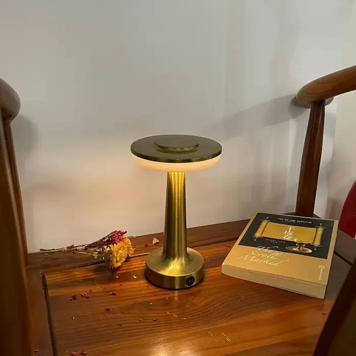 Lampe de bureau en métal USB Rechargeable Portable humeur lig tactile