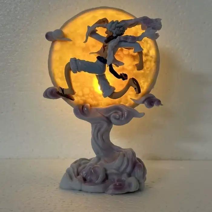 Figurine de dessin animé One Piece Nika Luffy, modèle mignon, poupée 2D, veilleuse, ornement de bureau pour étudiant, jouet, accessoire d'animation, vente en gros