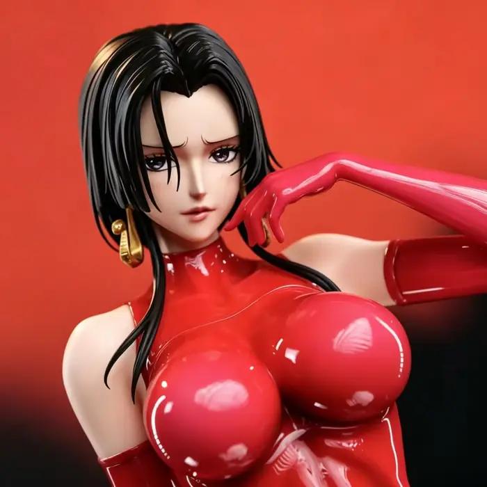 Figurine d'anime One Piece Seven Warlords Boa Hancock avec deux têtes interchangeables, modèle de collection de 30 cm, ornement de bureau, cadeau