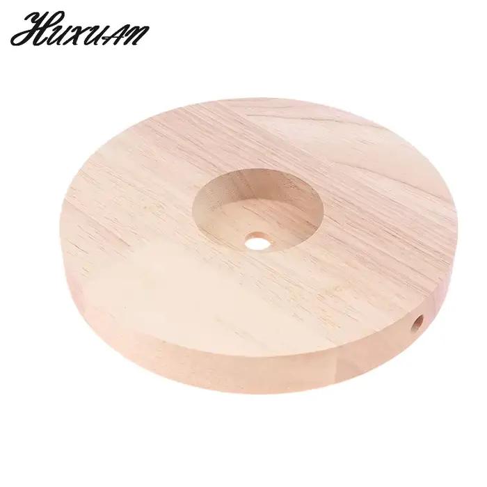 Base de lampe de Table ronde en bois massif