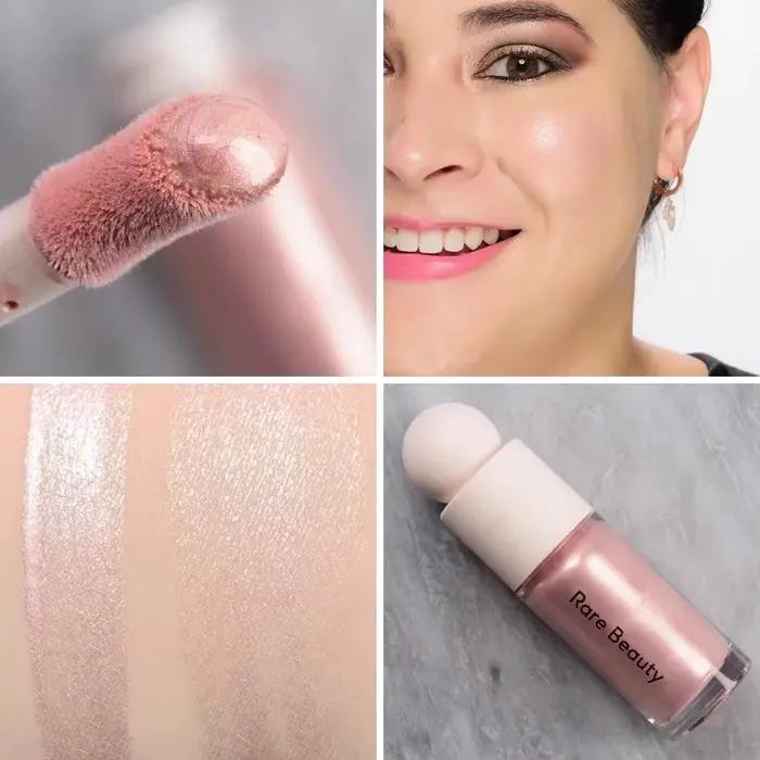Rare beauté liquide Blush surligneur Contour finition haute brillante luminiseur maquillage Gel visage corps éclaircir paillettes Contour naturel