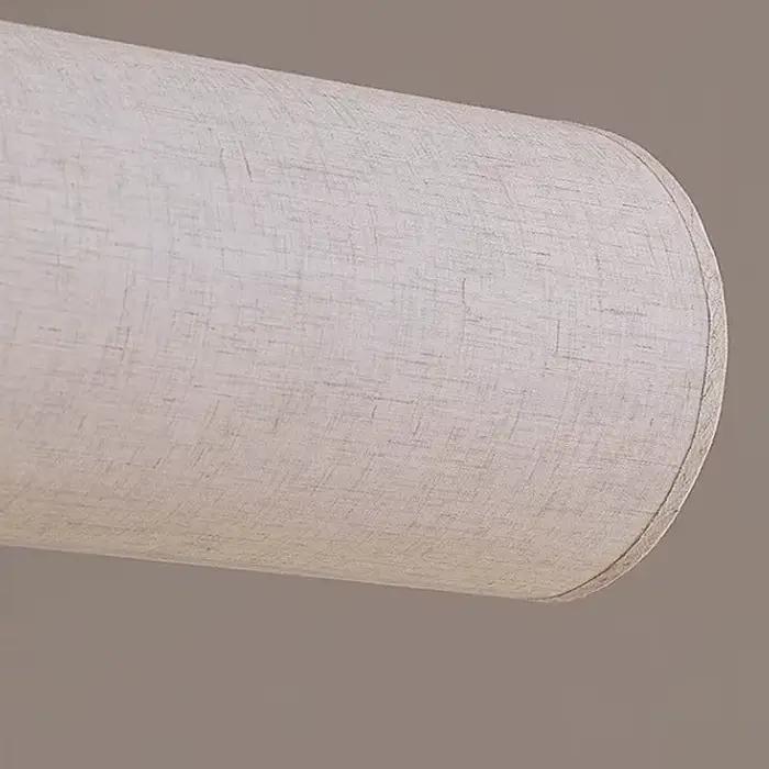 Lampe suspendue LED en forme de tube en tissu long