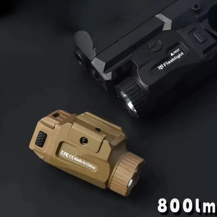 Lampe LED 800LM pour jeux de tir en extérieur, 4 modes, luminosité réglable, rechargeable