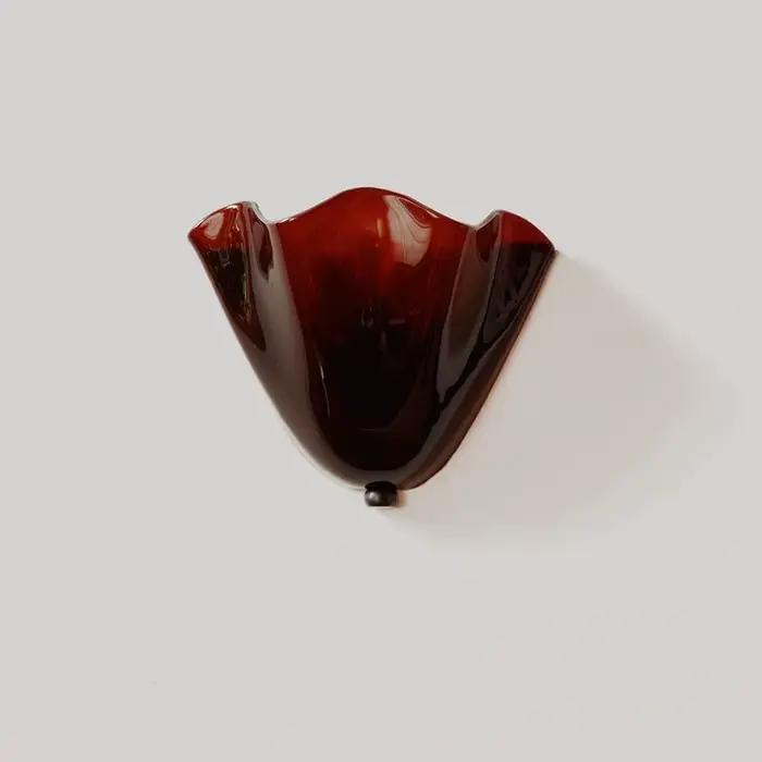 Lampes murales en verre coloré français rétro jupe