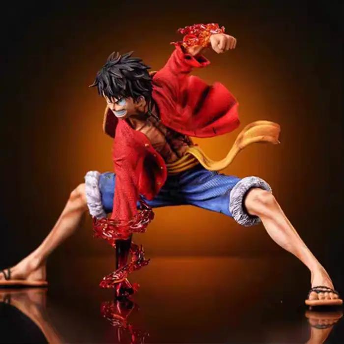 Figurines One Piece Monkey D. Luffy, Luffy le Dieu du Soleil en position accroupie, figurines de combat, modèle en PVC, jouet de collection, ornement, cadeau d'anniversaire