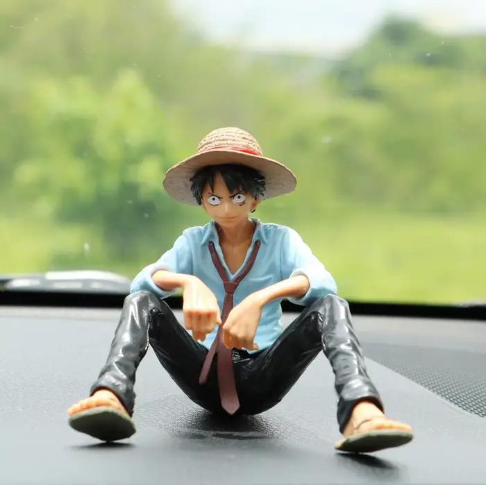 Figurine d'action Luffy One Piece, 1 pièce, 10cm, modèle mignon en PVC, jouet de collection, décoration de bureau et de voiture, cadeaux