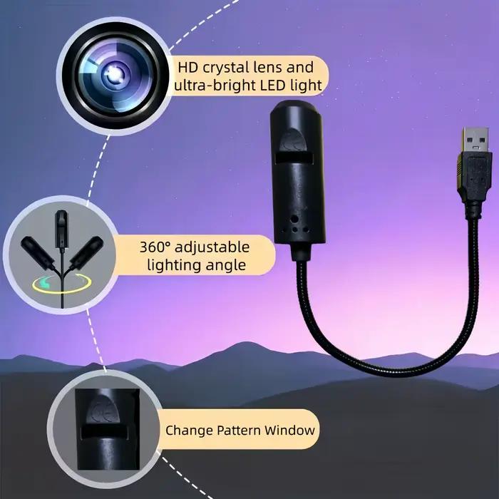 Projecteur LED planétaire, 6 images projetées, lumière rotative à 360 degrés, cadeau, décoration de chambre, support photo, photographie.