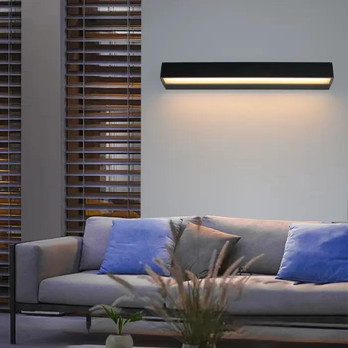 Applique murale extérieure LED moderne 12W/18W/30W galerie lumière étanche IP65 applique en aluminium éclairage domestique allée couloir applique murale