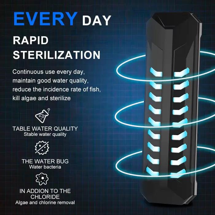 18W/22W Aquarium lumière UV Submersible étanche étang Aquarium lampe ultraviolette stérilisateur germicide éclairage propre 220V
