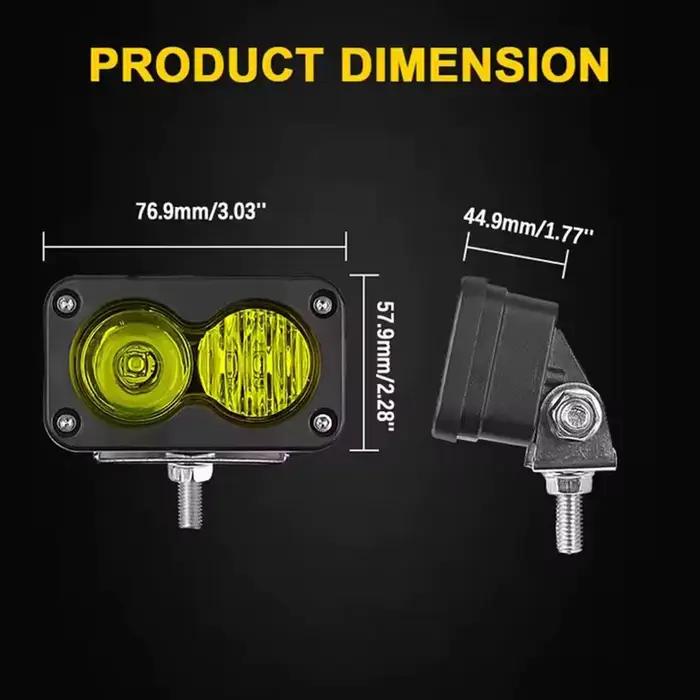 Lampe de travail LED 20W, faisceau combiné, lampe de conduite étanche pour voiture, moto, vélo électrique, accessoire d'éclairage tout-terrain