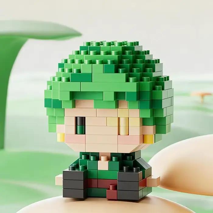 Nouvel ensemble de table stéréoscopique créatif One Piece Luffy, Brook, Shanks, Nico Robin, jouets éducatifs pour garçons et filles, personnage de dessin animé