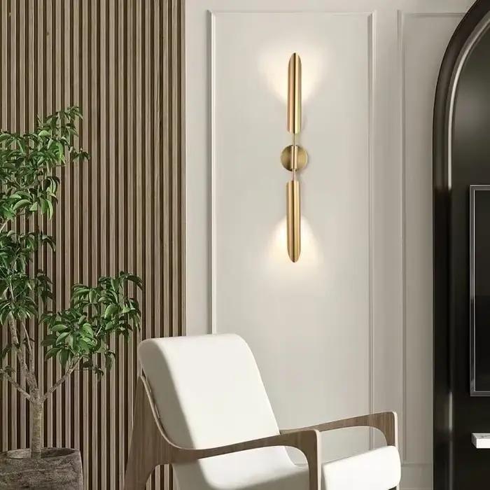 Applique murale LED créative nordique postmoderne personnalisée pour couloir escalier fond de salon chambre à coucher chevet matériaux robustes design moderne