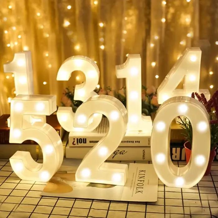 Veilleuse lumineuse avec lettres et chiffres, alphabet shoous, éclairage de décoration pour maison, mariage, anniversaire, fêtes de Noël, lumière LED personnalisable pour ambiances magiques