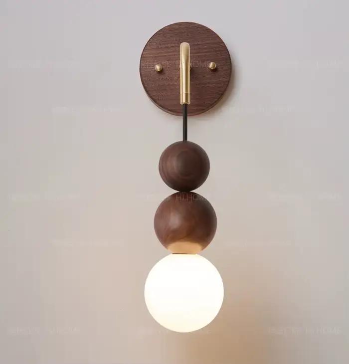 Applique murale Led nordique en bois