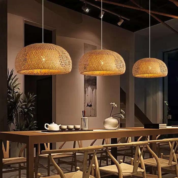 Lanterne Suspendue en Bambou et Rotin Naturel de 26cm