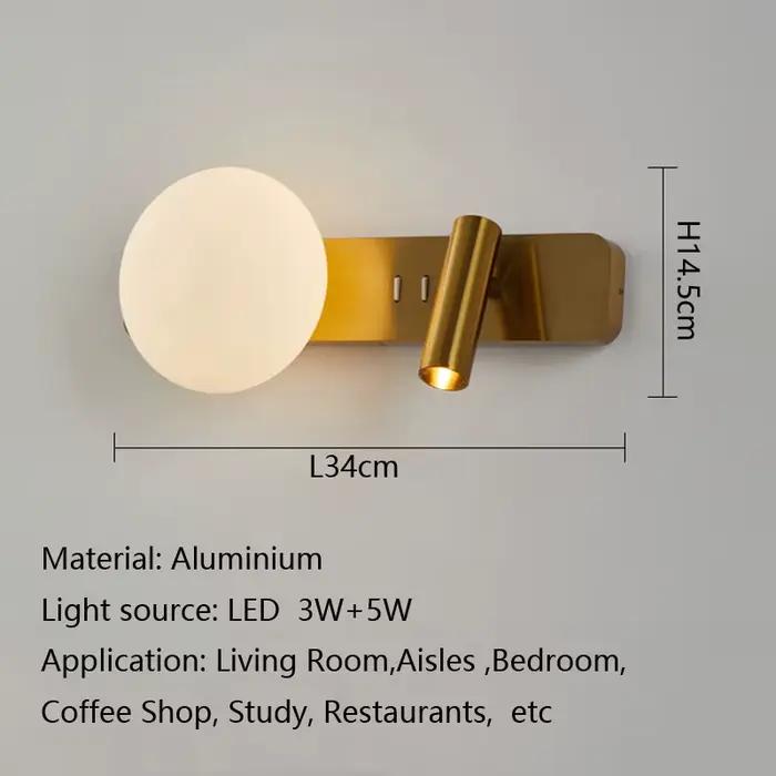 Applique Murale LED au Design Créatif Simple et Réglable
