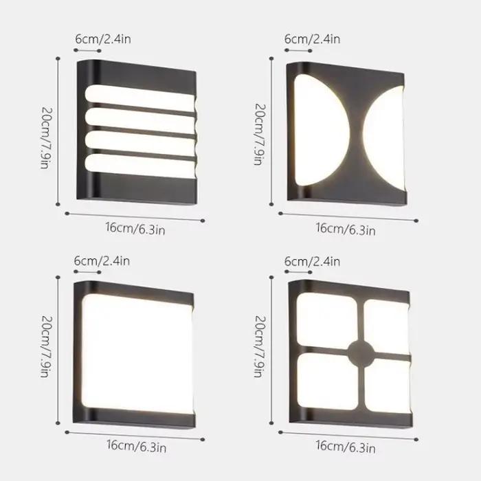 Applique murale LED moderne pour extérieur, étanche, pour porche, jardin, éclairage puissant pour cour et rue, en aluminium