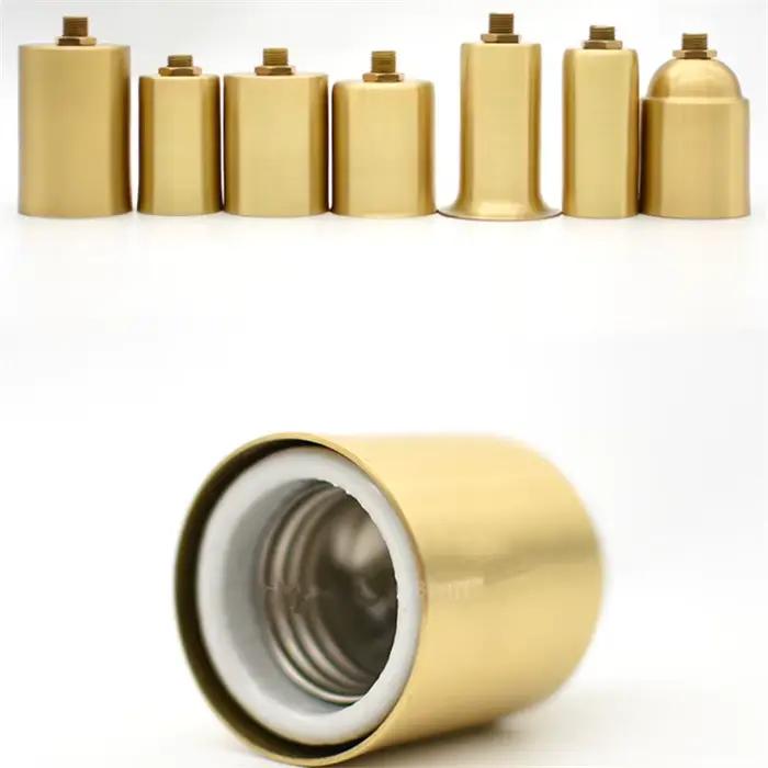2 supports de lampe en laiton 100% avec douille intérieure en céramique