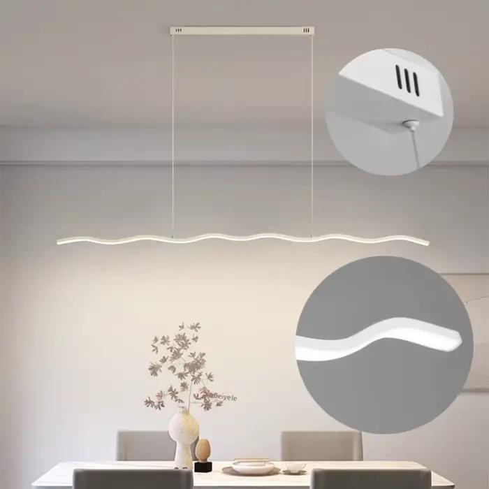 Lampe LED suspendue moderne et élégante pour salle à manger salon bar table restaurant cuisine île décoration de maison avec intensité variable et installation autonome