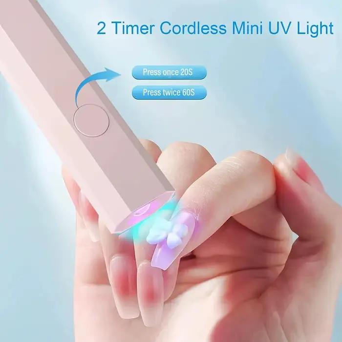 Lampe monogramme portative UV LED pour ongles, pour le durcissement de tous les vernis Gel, Rechargeable par USB, Machine de manucure à séchage rapide, Nail Art