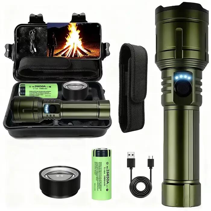 Lampe de poche Ultra puissante, allumage concentré, lampe tactique militaire étanche, torche d'aventure pour Camping en plein air