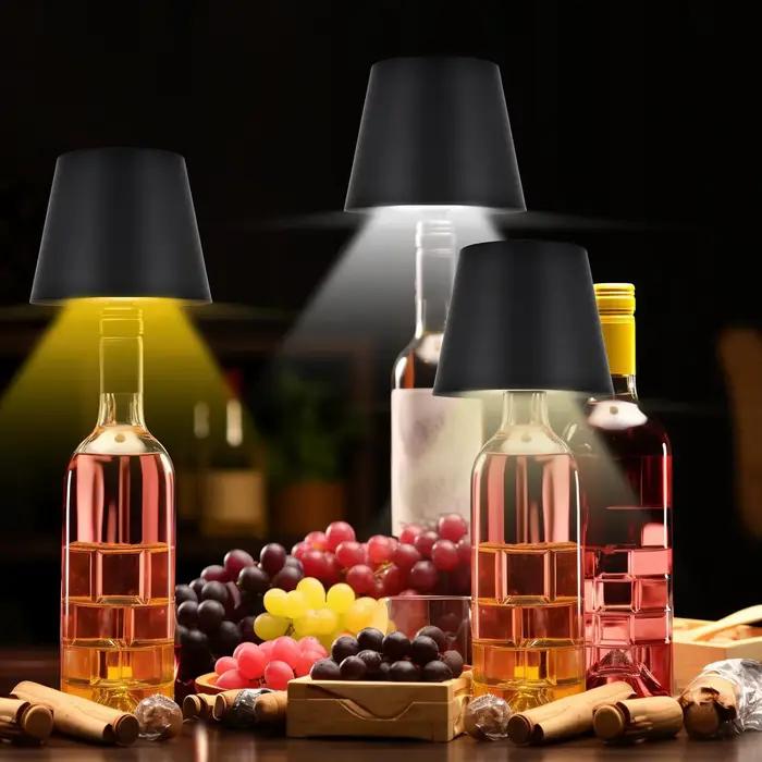 Lampe LED pour bouteille de vin 2026, lampe de décoration de bureau, 3 couleurs, lampe de table rechargeable pour la décoration de bouteilles de vin, lampes de bureau