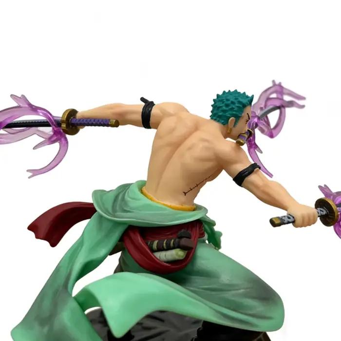 En stock, figurine d'anime One Piece de 10 cm, GK Roronoa Zoro, statue de manga à trois lames Sa-maximum, figurine d'action, modèle de collection, jouet pour enfant